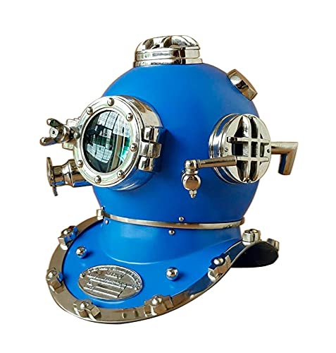 Nautical Blue Diving Helmet Scuba Mark V Medieval Helmet Replica Gift Item