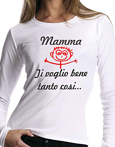 Tshirt Manica Lunga Festa della Mamma - Mamma Ti Voglio Bene Tanto...
