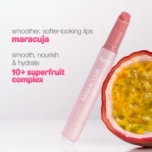 Image of tarte maracuja juicy lip balm gloss - Viral Nourishing Lip Butter Color with High-Shine Hydration, Skincare Infused with Vitamin E, Vegan & Cruelty-Free