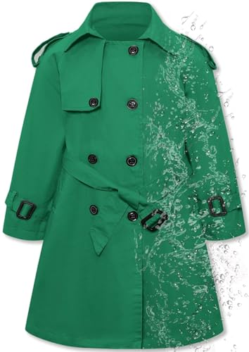Image of Betusline Womens & Girls Waterproof Trench Coat Double Breasted Lapel Overcoat Outerwear, 3 Years - Women 2XL