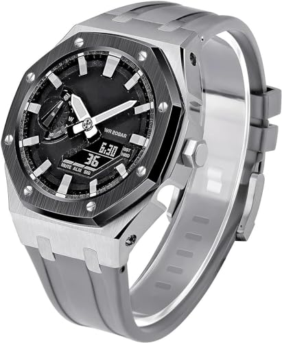 Boîtier montre GM2100 métal抗 résine usée bracelet rechange acier inoxydable GA2100