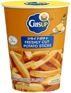 Crisup Honey Butter Potato Sticks, Sweet & Savory Snack, 50g, 4 Pack