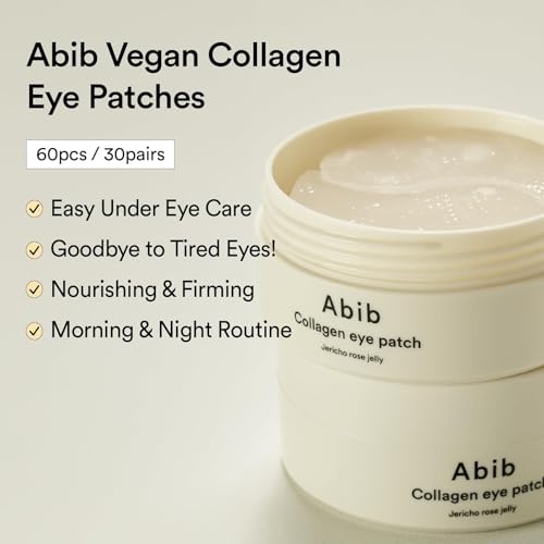 image for Abib Collagen Eye Patch Jericho Rose Jelly 60 Patches, Korean Under Ey