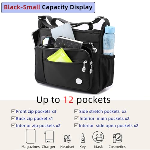 image for MINTEGRA Women Shoulder Handbag Roomy Multiple Pockets Bag Ladies Cros