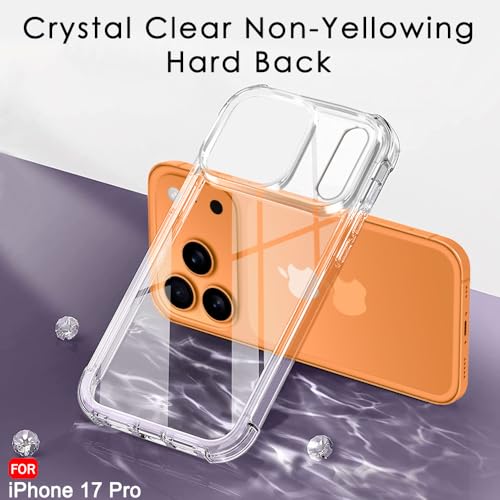 Image of TheGiftKart Crystal Clear Back Cover Case for iPhone 17 Pro | 360 Degree Protection | Shock Proof Design | Transparent Back Cover Case for iPhone 17 Pro (PC & TPU, Transparent Bumper)