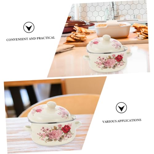 Marmite et à soupe multifonction compacte émaillée pour plaque de cuisson