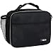 OPUX Premium Insulated Lunch Bag for Adults Men Women | Soft Leakproof Lunch Box for Kids, Boys, Girls| Reusable Durable Thermal Lunch Pail for School Work Office | Fit 6 Cans (Black)