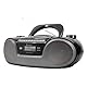 Soundmaster SCD8300SW tragbares Digitalradio CD-Player Hörbuchfunktion Bluetooth DAB+ UKW-Radio USB/SD-Anschluss Kopfhöreranschluss Wecker Boombox