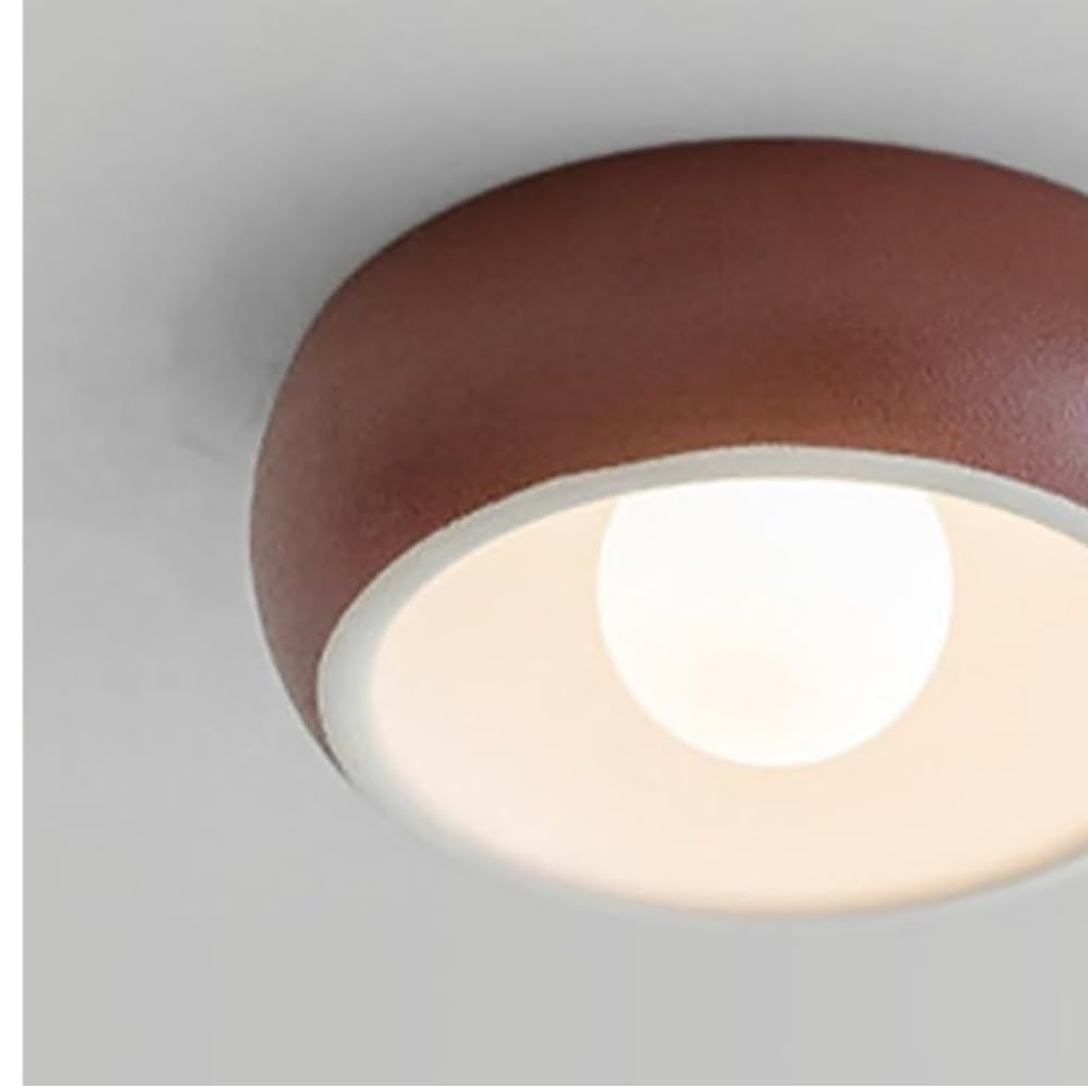 Nowoczesna, Minimalistyczna Lampy Sufitowa Do Montażu Podtynkowego, Okrągła Dekoracyjna Lampy Sufitowa LED Do Salonu, Sypialni, Jadalni(Red)
