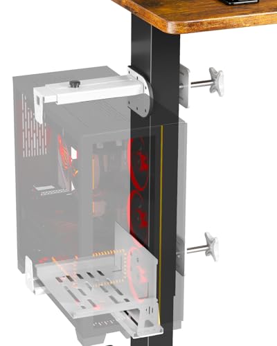 Image of JOY worker Under Desk PC Mount with Protective Arms, Clamp-On Leg CPU Mount