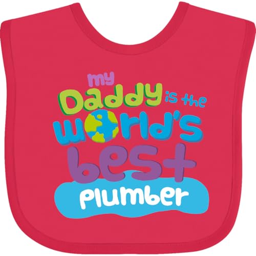 inktastic Daddy Worlds Best Plumber Baby Bib