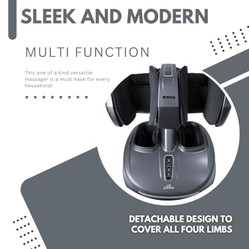 Masajeador de pies multifuncional iLiving ILG-928 con calor, shiatsu y compresión de aire – Amasado profundo y ajuste personalizado para alivio del dolor y relajación miniatura 6