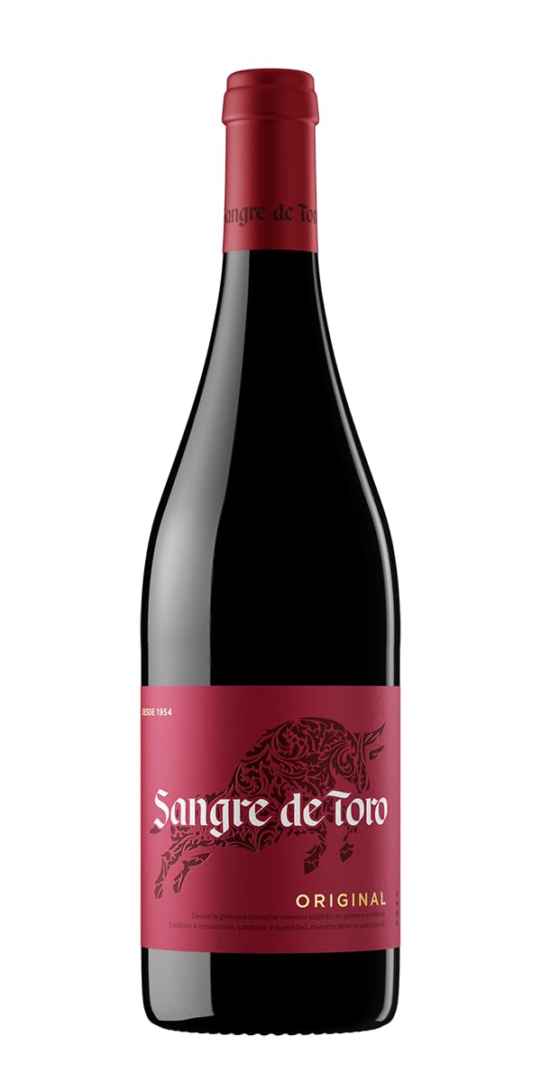 Sangre de Toro, Vino Tinto - 6 botellas de 75 cl, Total: 4500 ml, Cosecha puede variar, 13,5% vol