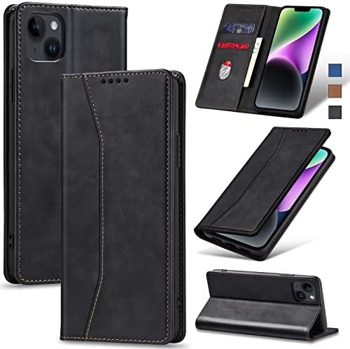 Jasonyu Case for Samsung Galaxy A23 5G/4G Leather Wallet Flip Cover with Card Holder,Kickstand, Magnetic Closure,TPU Shockproof Phone Case Compatible with Samsung A23 (Brown)