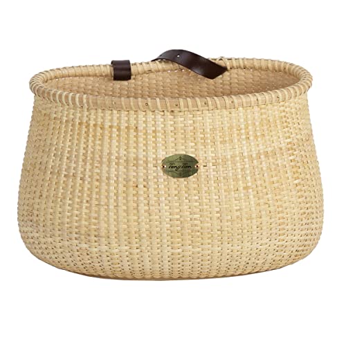 Teng Tian Bicycle Basket Leather Straps Baskets Wall Cane-On-Cane Weave #TOP5