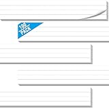 100er-Pack Satzstreifen, weiße Satzstreifen liniertes Papier für Handschriftübungen Lernwerkzeug Klassenzimmer Schule, Bürobedarf (7,6 x 43 cm)