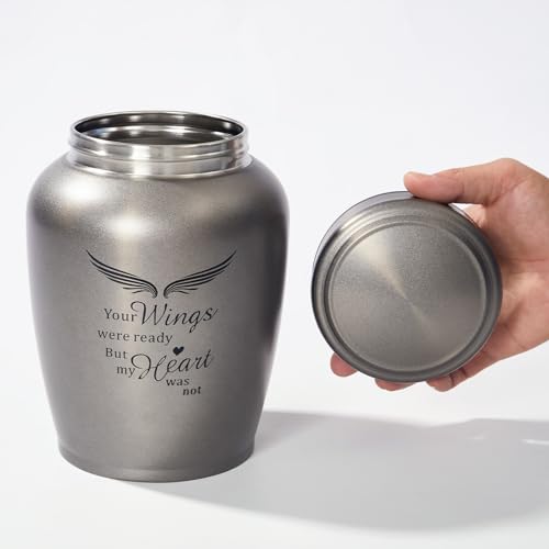 Image of Large Cremation Urns for Ashes Adult Male and Female | Decorative Burial Urns for Men /Women,Angel Funeral Memorial Urn for Dad /Mom /Father /Mother(Holds Up to 180LBS)