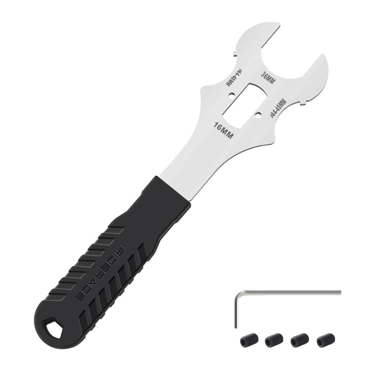 HOUSON 4-in-1 Square Taper Bottom Bracket Tool – Carbon Steel Multifunctional Wrench with 16mm, 36mm & 44-48mm Drives for Bicycle