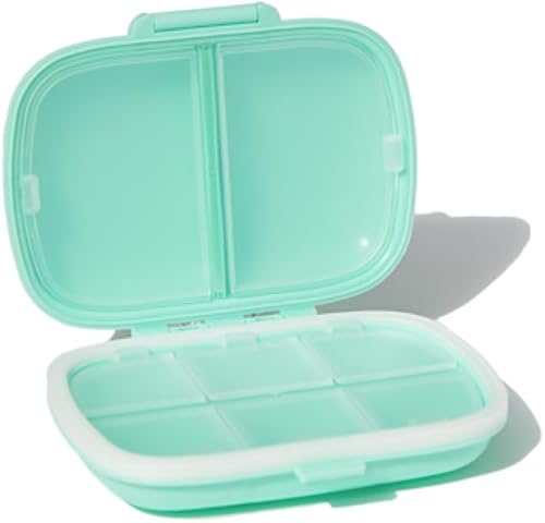 Miniatura 8 de Organizador de pastillas de viaje con 8 compartimentos, contenedor de píldoras para medicamentos, vitaminas, joyas y artículos pequeños, farmacia de