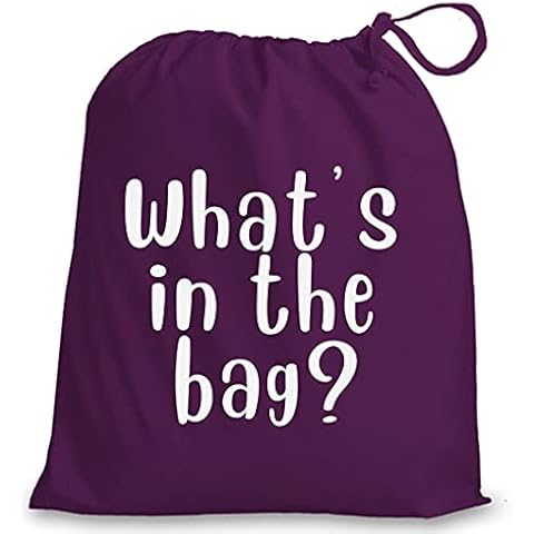 Busy Hands & Feet Personalised Whats in the Bag Drawstring Feely Bag (Purple), 25cm x 35cm Cover