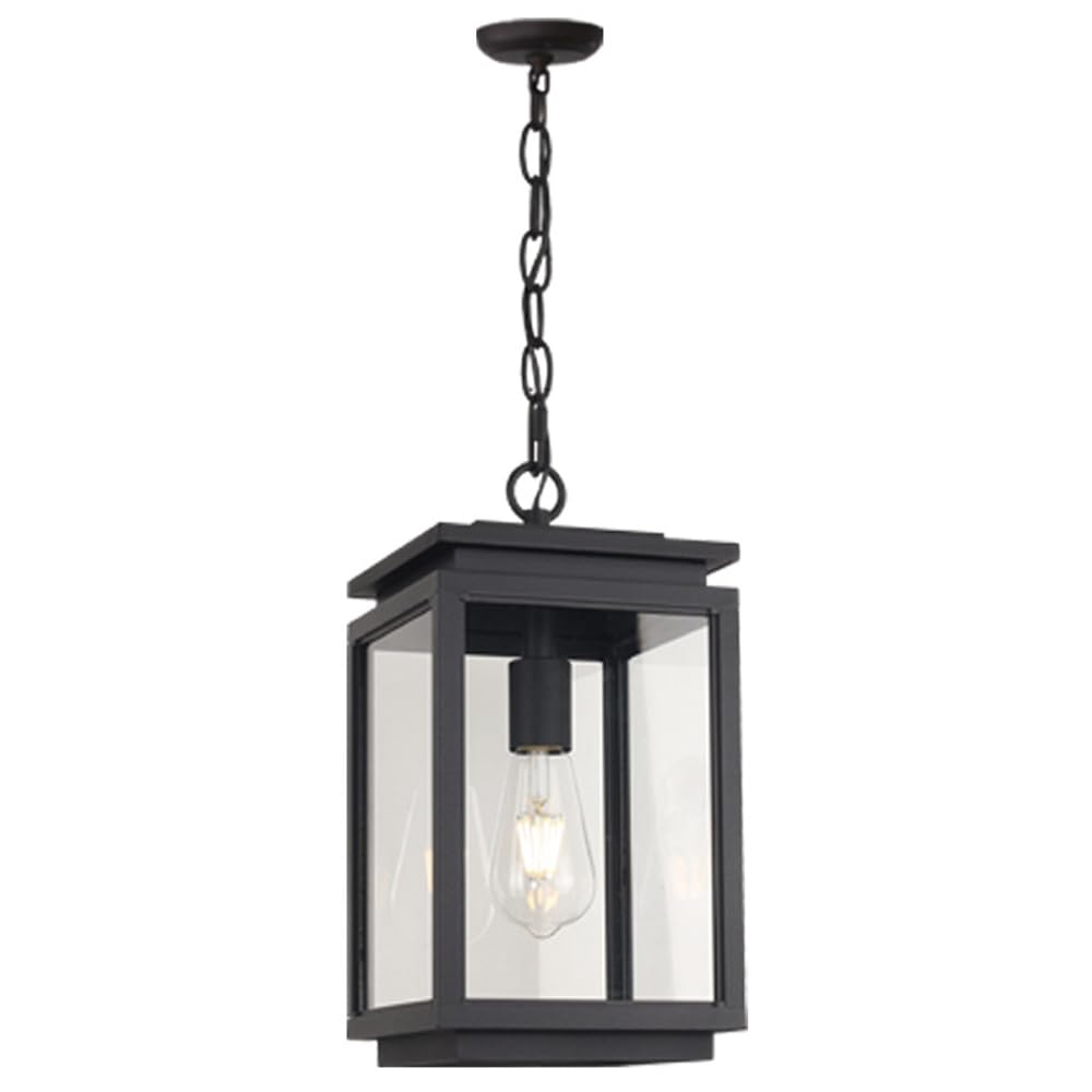 Lanterne à suspension à 1 tête au design moderne en verre pur