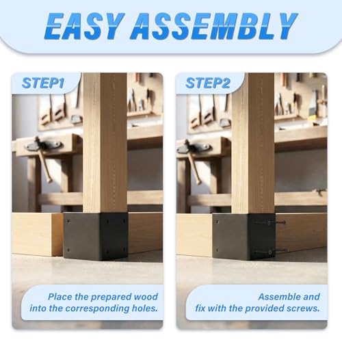 Supports d'établi robustes équerres d'angle droit 3 voies acier pour pied de table bois