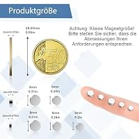 MAGABALLNET 200 Stück Mini Starke Magnete, 5×2/6×2/8×2/6×3/8×3mm Kühlschrankmagnete, Kleine Neodym Magnete für Pinnwände, Kühlschränke, Handwerk, Büro, Küche – Ansicht 2