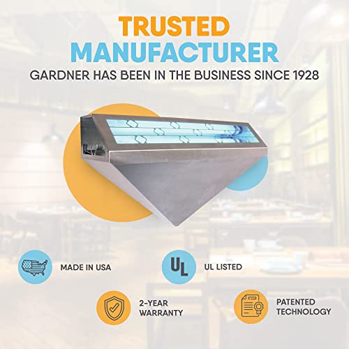 Gardner Ws-95 Wall Sconce Fly Light Trap Lamp – Powerful Shatterproof Uv Light - Hides Captured Flies, Mosquitoes, Other Insects – Kitchens, Restaurants, And Other Work Spaces (Stainless Steel) #TOP6