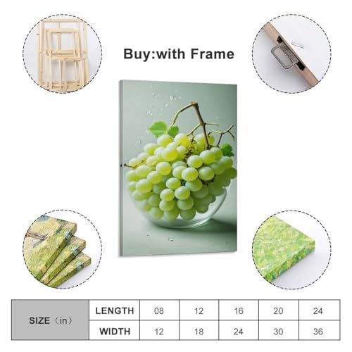 Affiche murale fruits verts grand format pour mur blanc vide