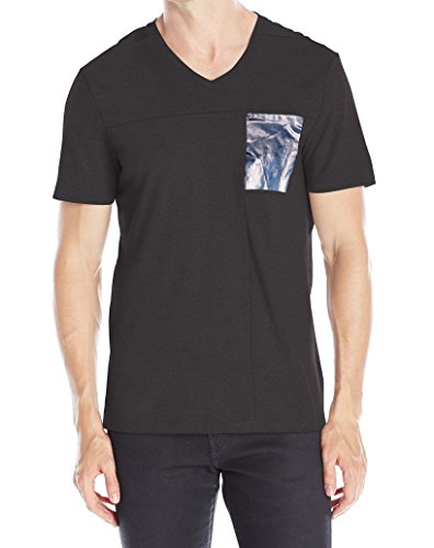 Calvin Klein Men's Slim Fit Foil Pocket Short Sleeve V-Neck T-Shirt