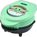 Star Wars Grogu Mini Waffle Maker from Select Brands, Nonstick Plates