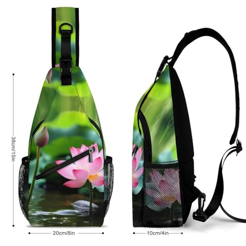 Mochila tipo bandolera para senderismo Garden Lotus blanca miniatura 2