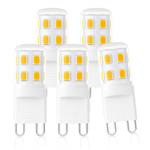 Cinsenten G9 LED Leuchtmittel, LED Lampen 2W entspricht 20W 28W 33W Halogenlampe, G9 Glühbirne, kein Flackern, nicht dimmbar, Enegiesparende kleine Birne (Warmweiß 3000K, 5er Pack)