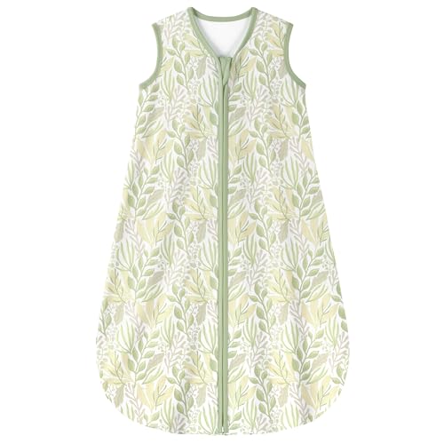 Image of Yoofoss Baby Sleep Sack 6-12 Months 0.5 TOG Baby Wearable Blanket, 100% Cotton Infant Toddler Sleeping Sack 2-Way Zipper Lightweight Sleep Sack, Grass Green