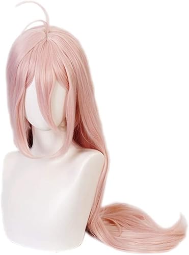 SSBZYES MIU Iruma Peluca Larga de Color Rosa Claro, Peluca de Cosplay de Anime, Peluca de Fibra sintética con Gorro de Peluca, para Halloween, Fiesta, Carnaval, Vida Nocturna, Mascaradas-Light Pink Cover
