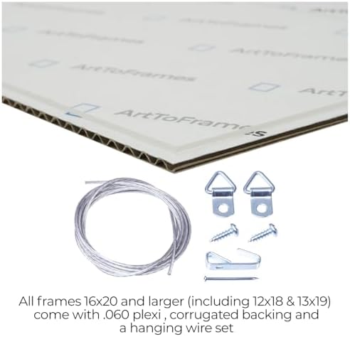 ArtToFrames 21x33 Inch Black Picture Frame, This 1.25 Inch Custom Poster Frame is Galleria Noir - Comes with Economy Acrylic and Corrugated Backing (2WOM0066-59504-YBLK-21x33) - 5