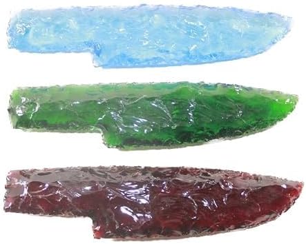 Mountain Man Knife 3 Glass Ornamental Knife Blades #1242