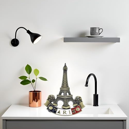 Set 2 imanes 3D metal Torre Eiffel París refrigerador miniatura 2