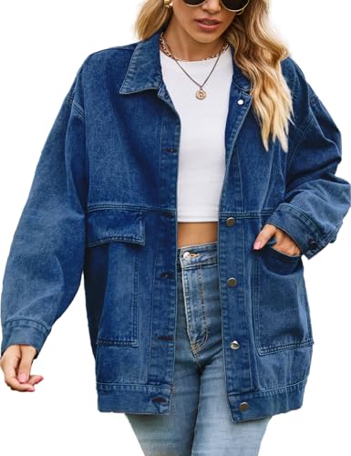 Veste en jean manches longues Sukany au style rétro intemporel