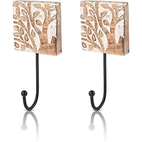 Ganchos decorativos de madera y hierro fundido estilo vintage Cover