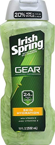 Irish Spring Gear Skin Hydration Body Wash By Irish Spring for Unisex - 18 Oz Body Wash, 18 Oz