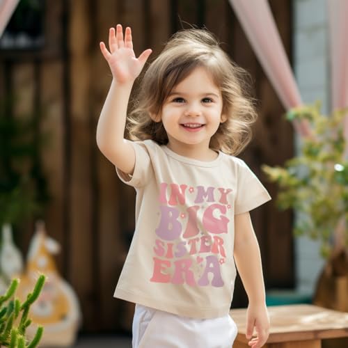 Big Sister Shirt for Toddler Baby Girl Outfits Big Sis Announcement T-Shirt Gifts2