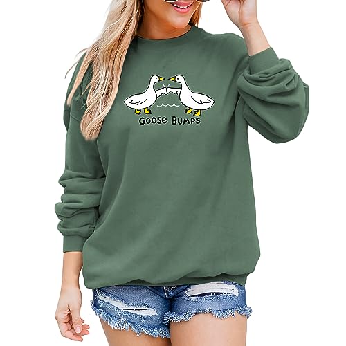 CM C&M WODRO Womens Goose Bumps Funny Sweatshirt Silly Fist Bumps Pun Tshirt Best Friends Greetings Sweater Meme Shirt