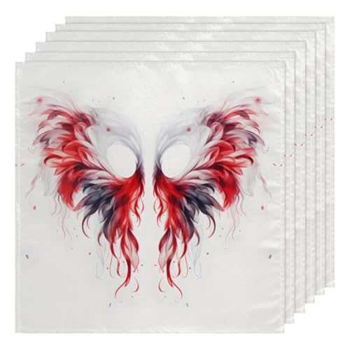 Servilletas de tela con alas de ángel pack de 6 miniatura 1