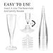 TENYASEN 30 Pack Clear Plastic Champagne Flutes 5oz – Shatterproof Disposable Wine Cups for Wedding, Party, Birthday, Toasting, Bridal Shower, Mimosa – Elegant & Easy Cleanup