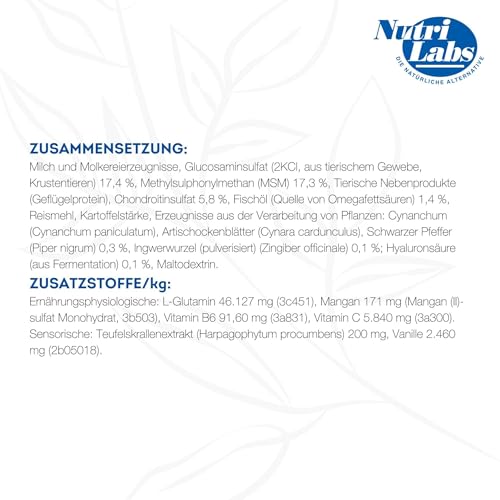 NutriLabs Canicox-HD Gelenktabletten für Hunde 50 Stk. - mit MSM, Chondroitin, Hyaluronsäure, Glucosamin & Teufelskralle - Gesundheitsprodukte für Hunde - Nahrungsergänzungsmittel Hund