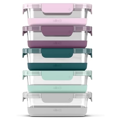 Ello Duraglass 10Pc Glass Meal Prep Container Set Cover