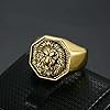 Vintage Gold Sun God Lion Head Rings Retro Stainless Steel Fashion Jewelry Men's Unique Present #5