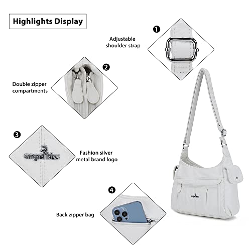 Image of Angel Kiss Crossbody Bags for Women, Ladies Shoulder Handbags and Purses Medium Faux Leather Pocketbooks | Ladies
