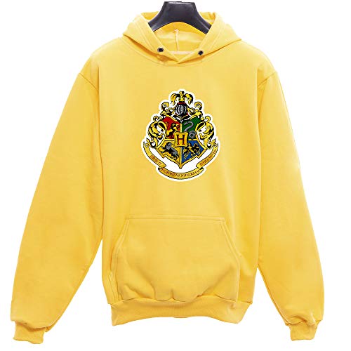 Moletom Canguru Escola De Bruxaria De Hogwarts Brasão (G, AMARELO)